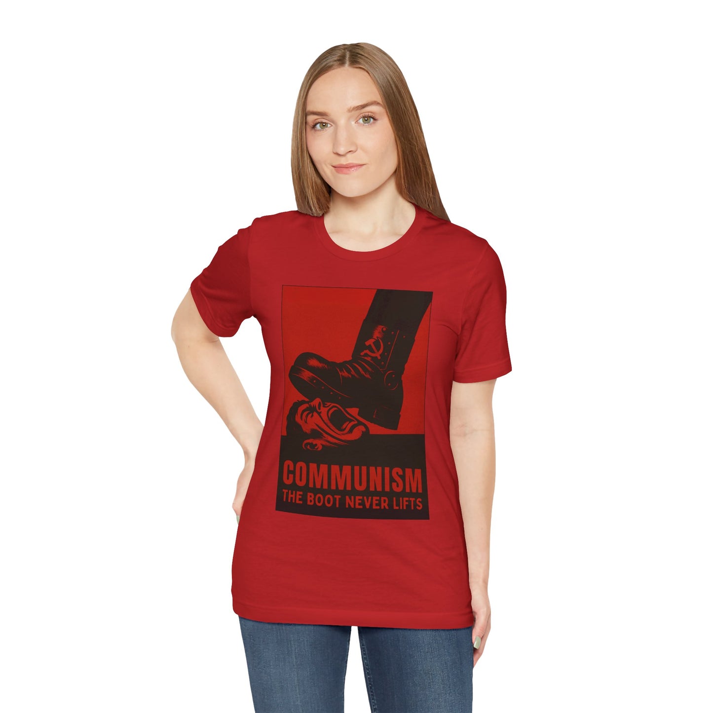 LIMITED EDITION HALLOWEEN 2025: Communism, The Boot Never Lifts Movie Jersey T-Shirt