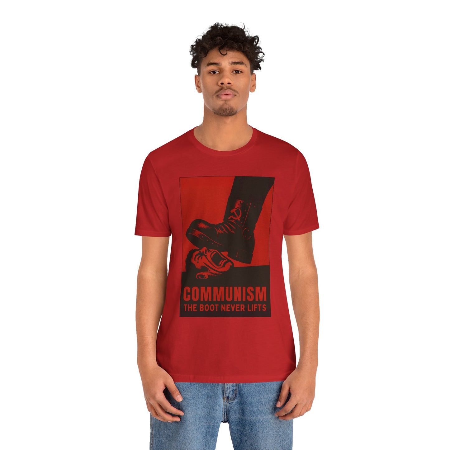 LIMITED EDITION HALLOWEEN 2025: Communism, The Boot Never Lifts Movie Jersey T-Shirt