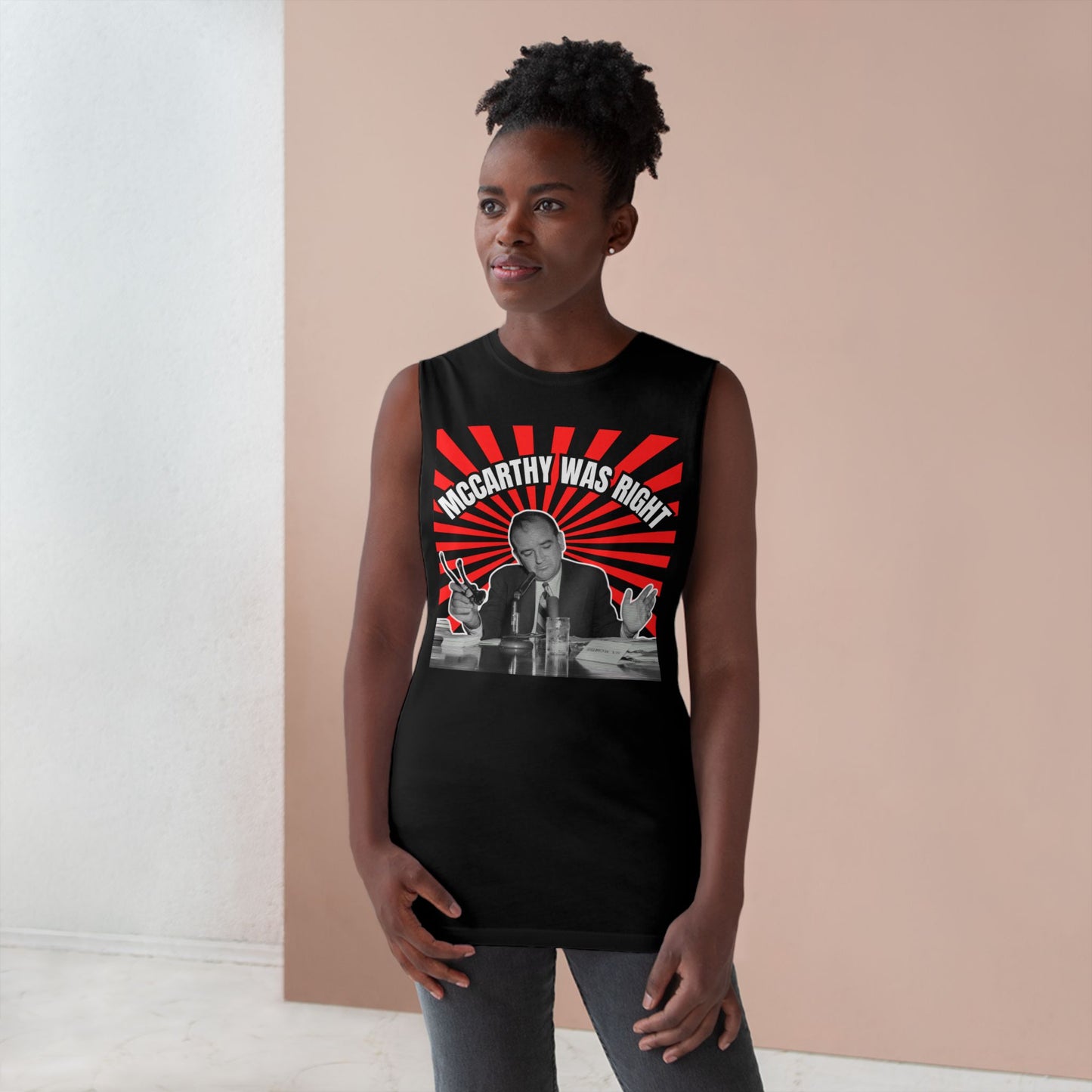 McCarthy Was Right Design 1 Unisex Barnard Tank