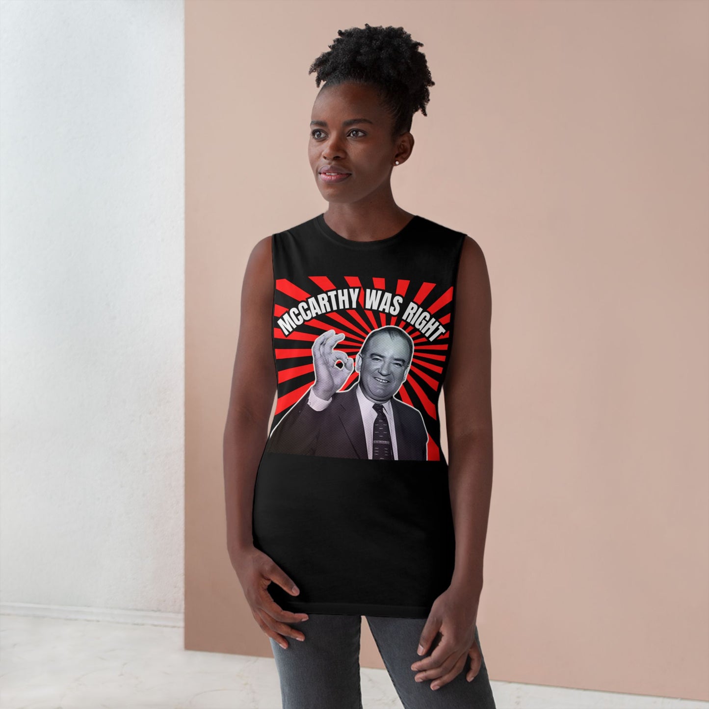 McCarthy Was Right Design 5 Unisex Barnard Tank