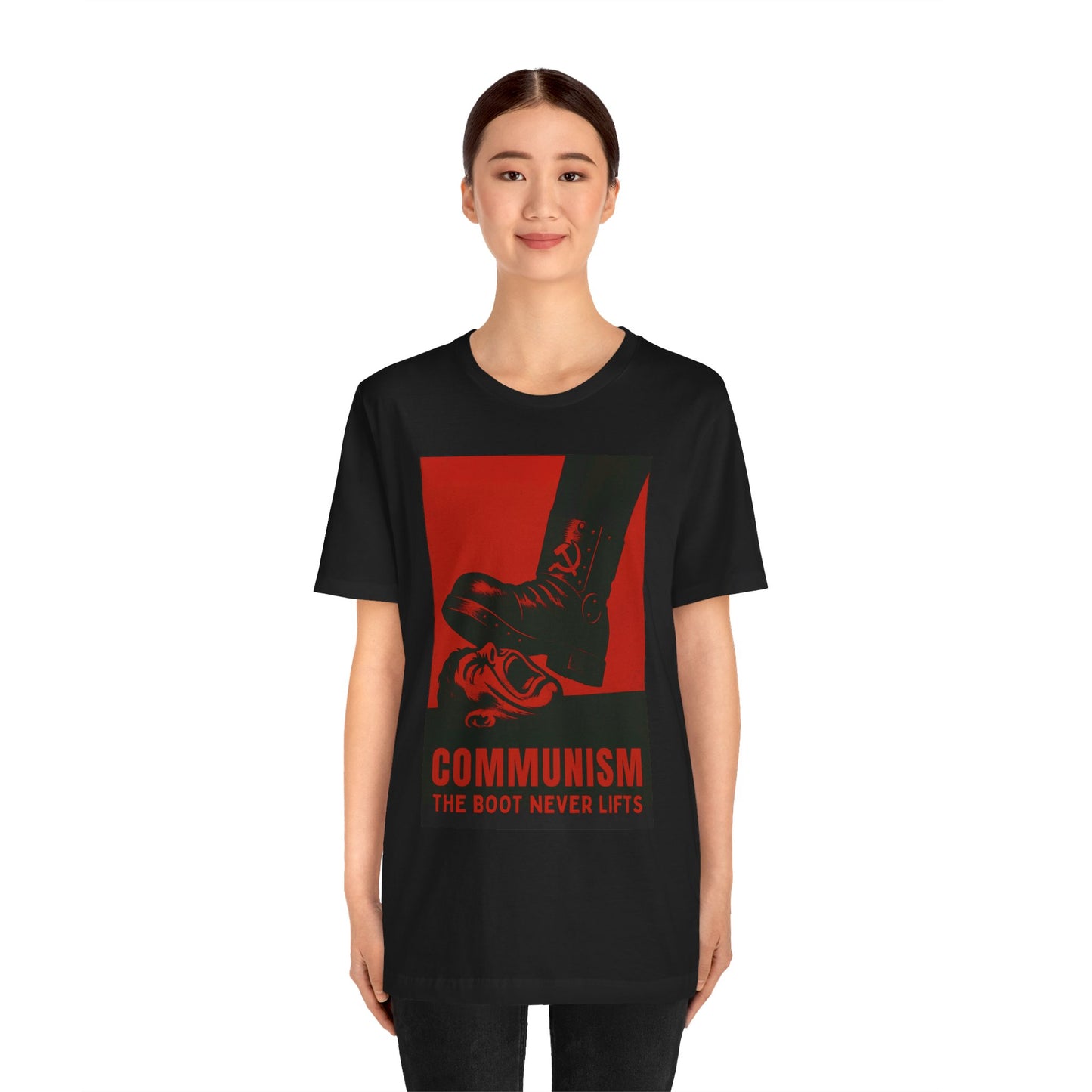 LIMITED EDITION HALLOWEEN 2025: Communism, The Boot Never Lifts Movie Jersey T-Shirt