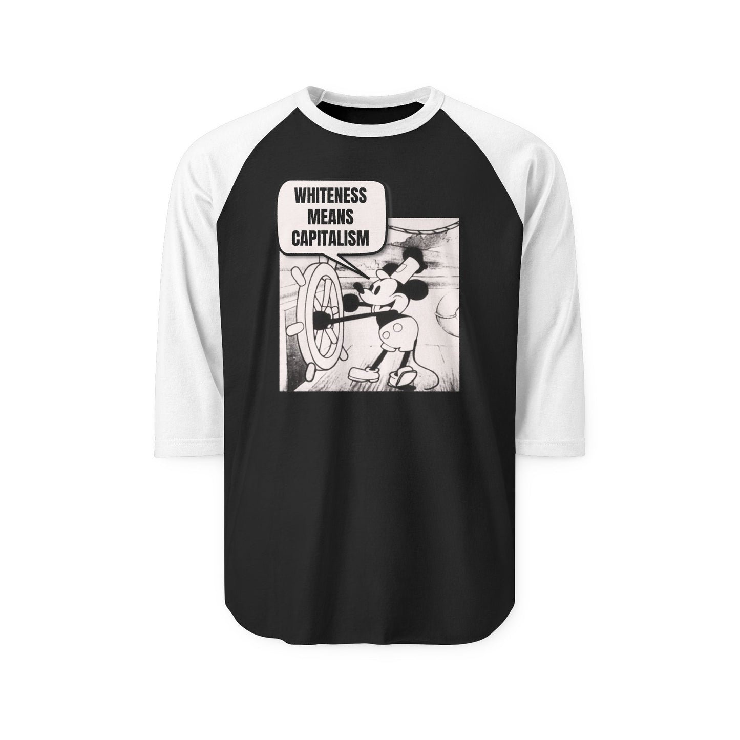 Mickey Says Whiteness Means Capitalism Raglan
