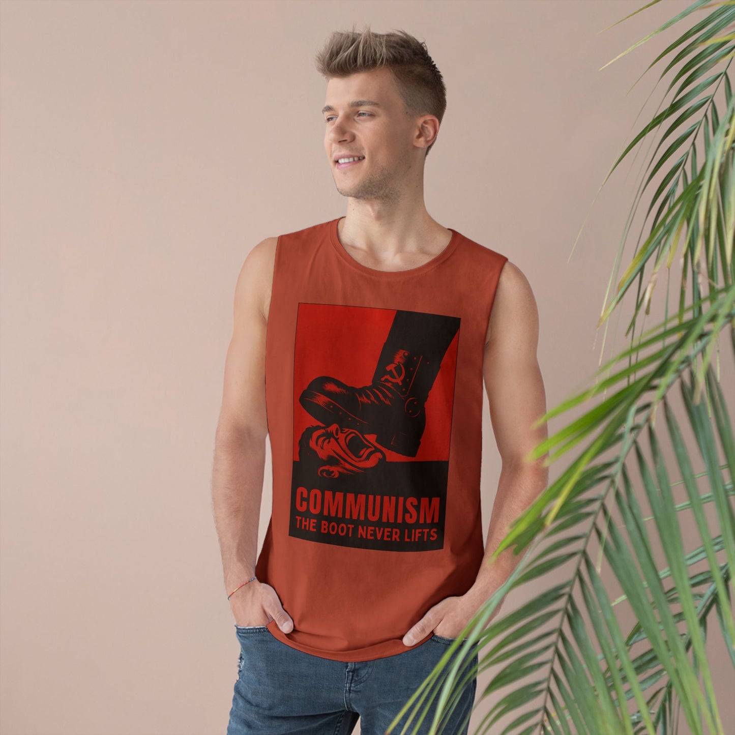 LIMITED EDITION HALLOWEEN 2025: Communism, The Boot Never Lifts Movie Tank Top