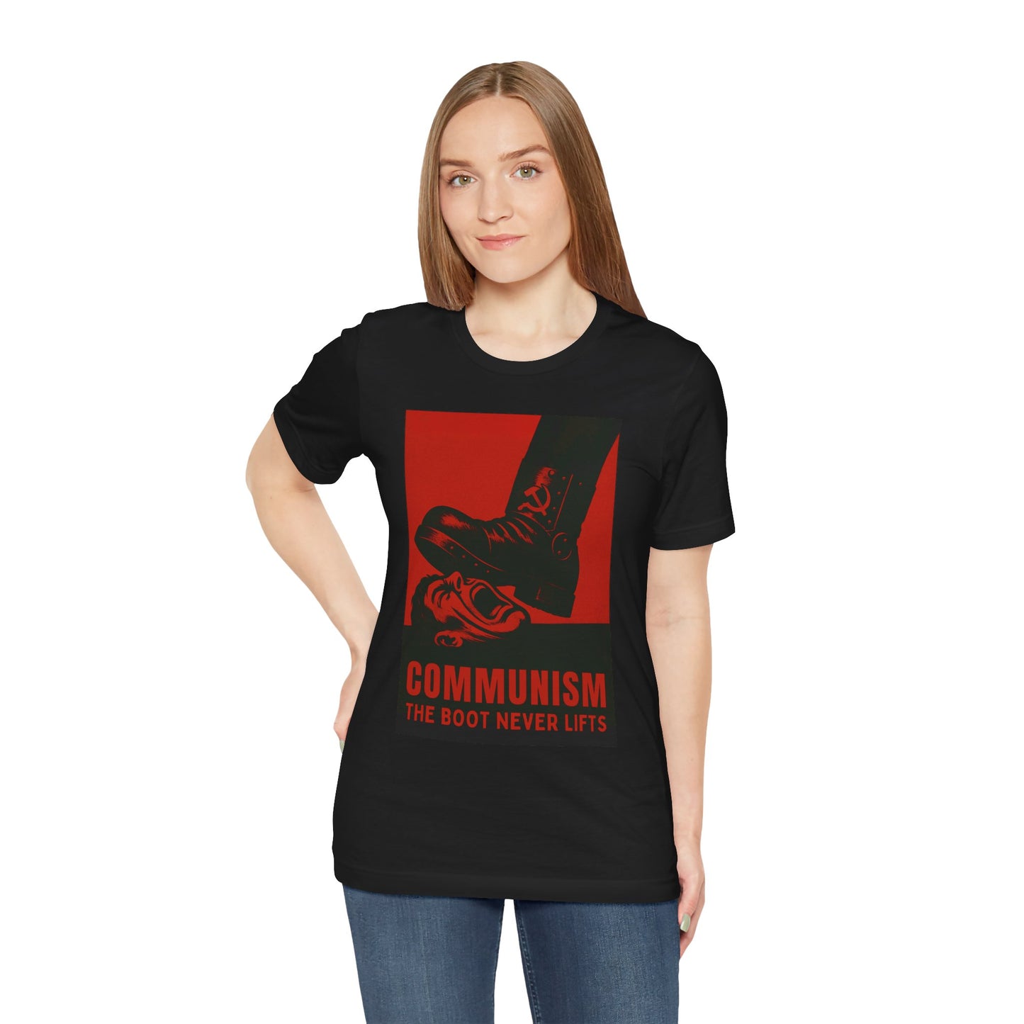 LIMITED EDITION HALLOWEEN 2025: Communism, The Boot Never Lifts Movie Jersey T-Shirt