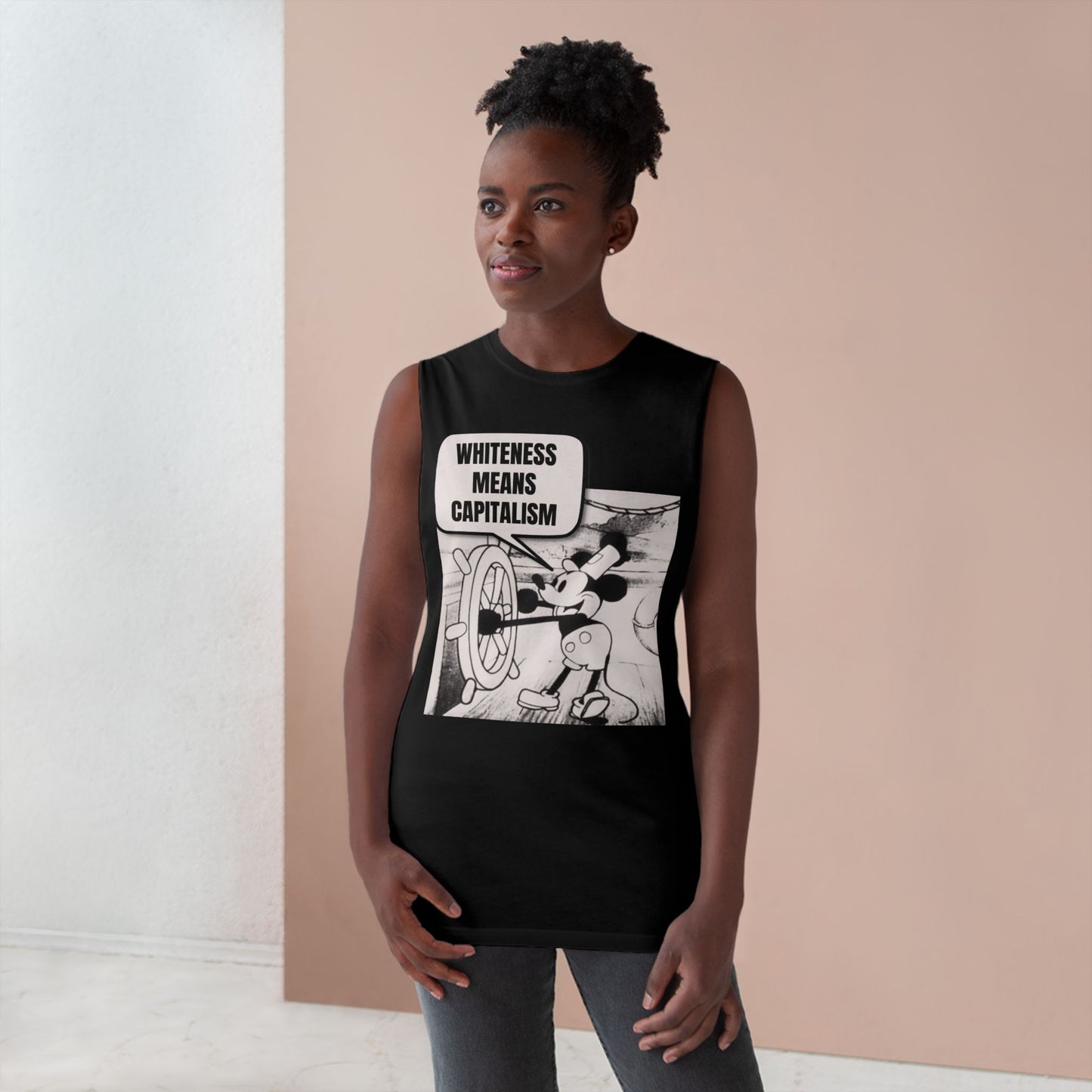 Mickey Says Whiteness Means Capitalism Tank Top