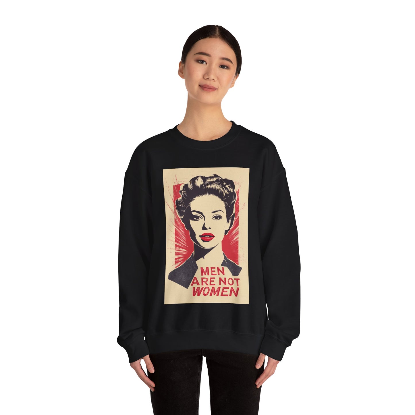 Men Are Not Women Unisex Heavy Blend™ Crewneck Sweatshirt