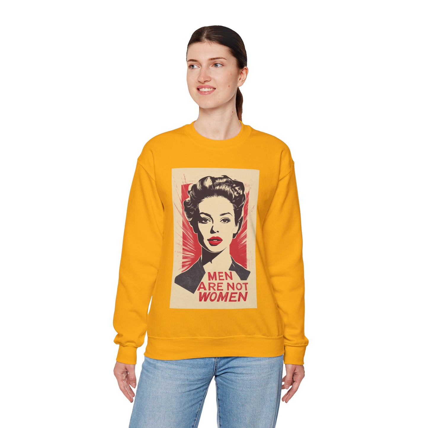 Men Are Not Women Unisex Heavy Blend™ Crewneck Sweatshirt