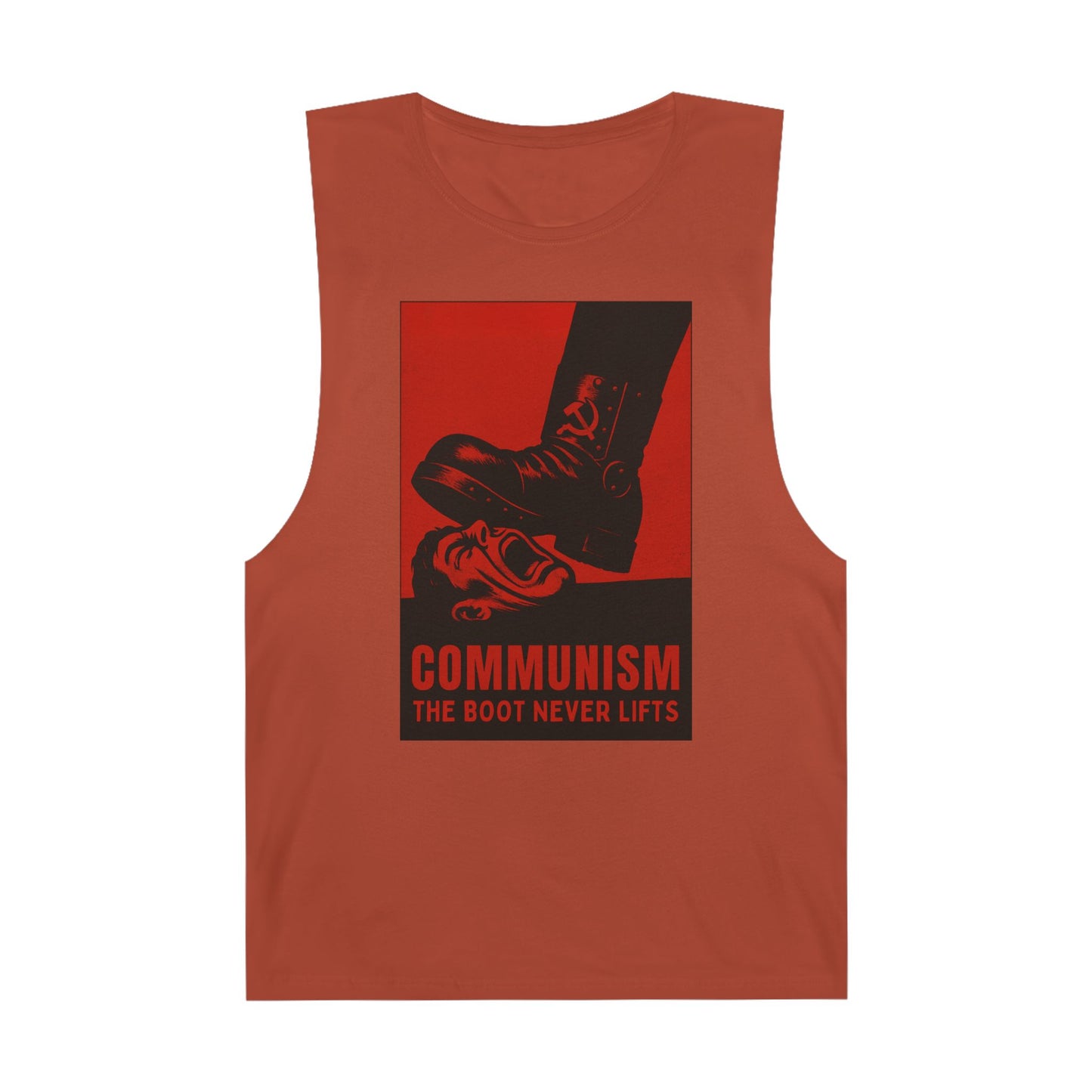 LIMITED EDITION HALLOWEEN 2025: Communism, The Boot Never Lifts Movie Tank Top