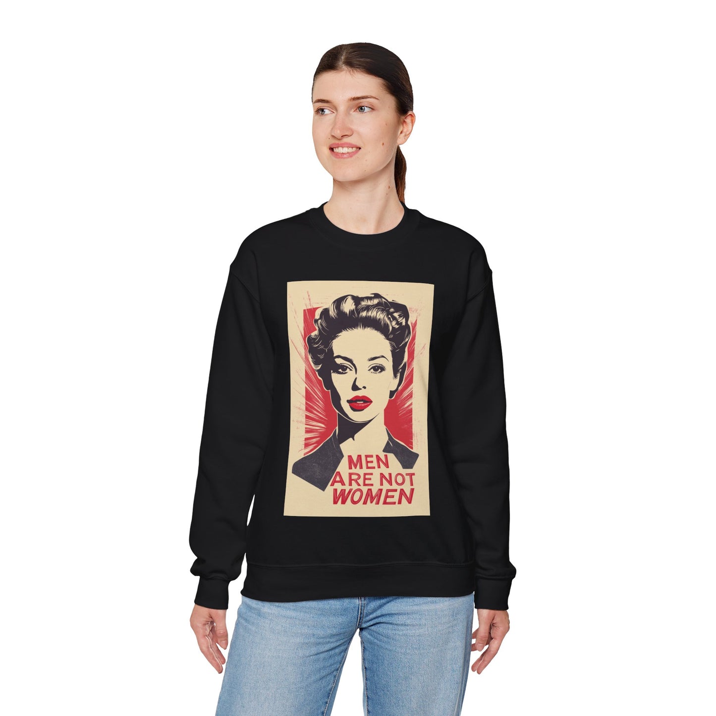 Men Are Not Women Unisex Heavy Blend™ Crewneck Sweatshirt