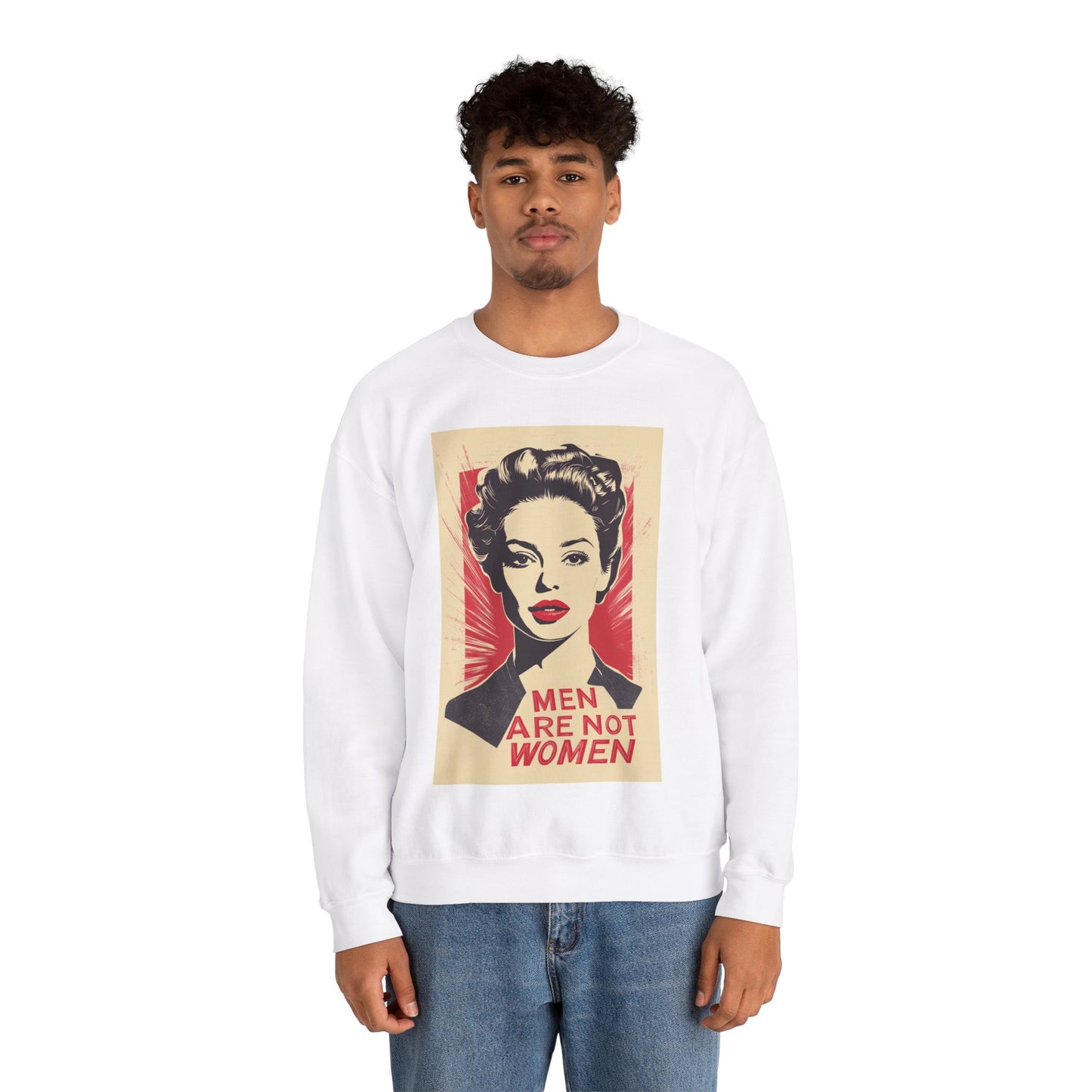 Men Are Not Women Unisex Heavy Blend™ Crewneck Sweatshirt