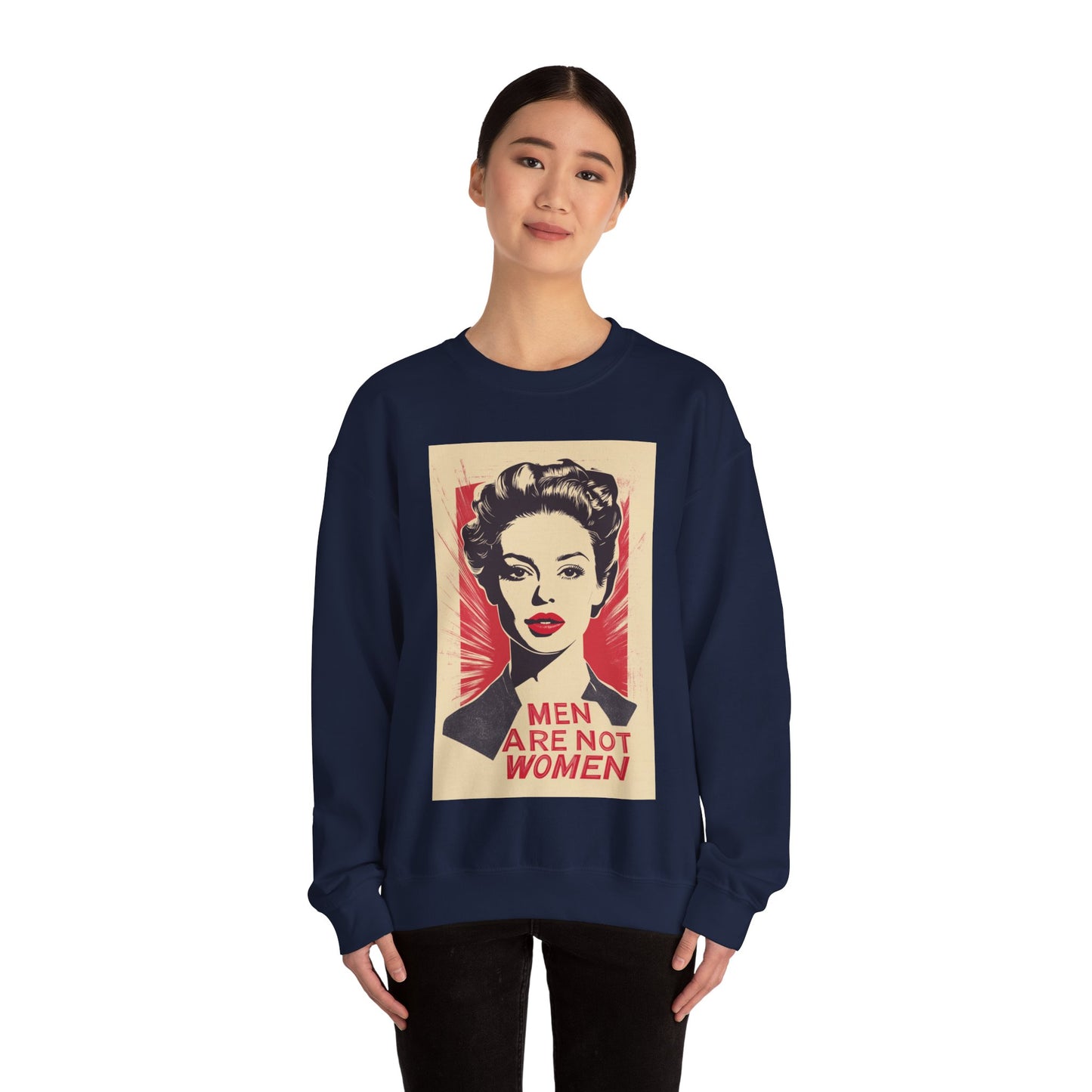Men Are Not Women Unisex Heavy Blend™ Crewneck Sweatshirt