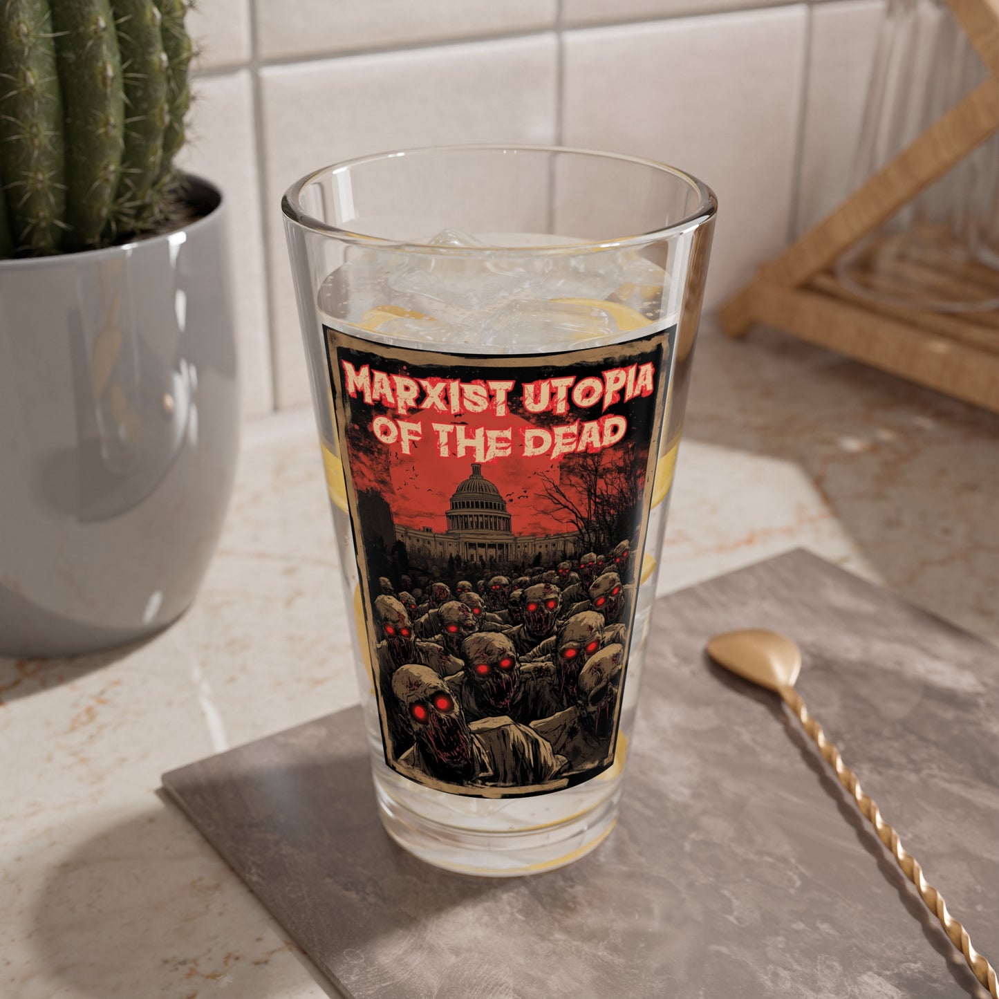 LIMITED EDITION HALLOWEEN 2025: Marxist Utopia of the Dead Movie Pint Glass
