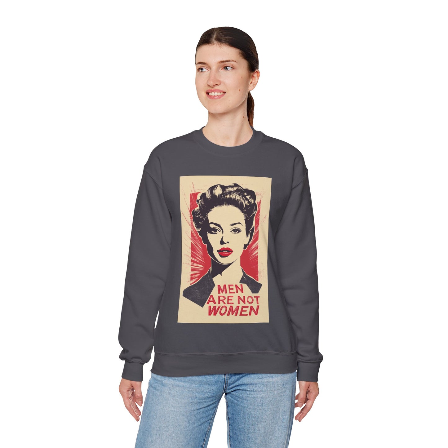 Men Are Not Women Unisex Heavy Blend™ Crewneck Sweatshirt