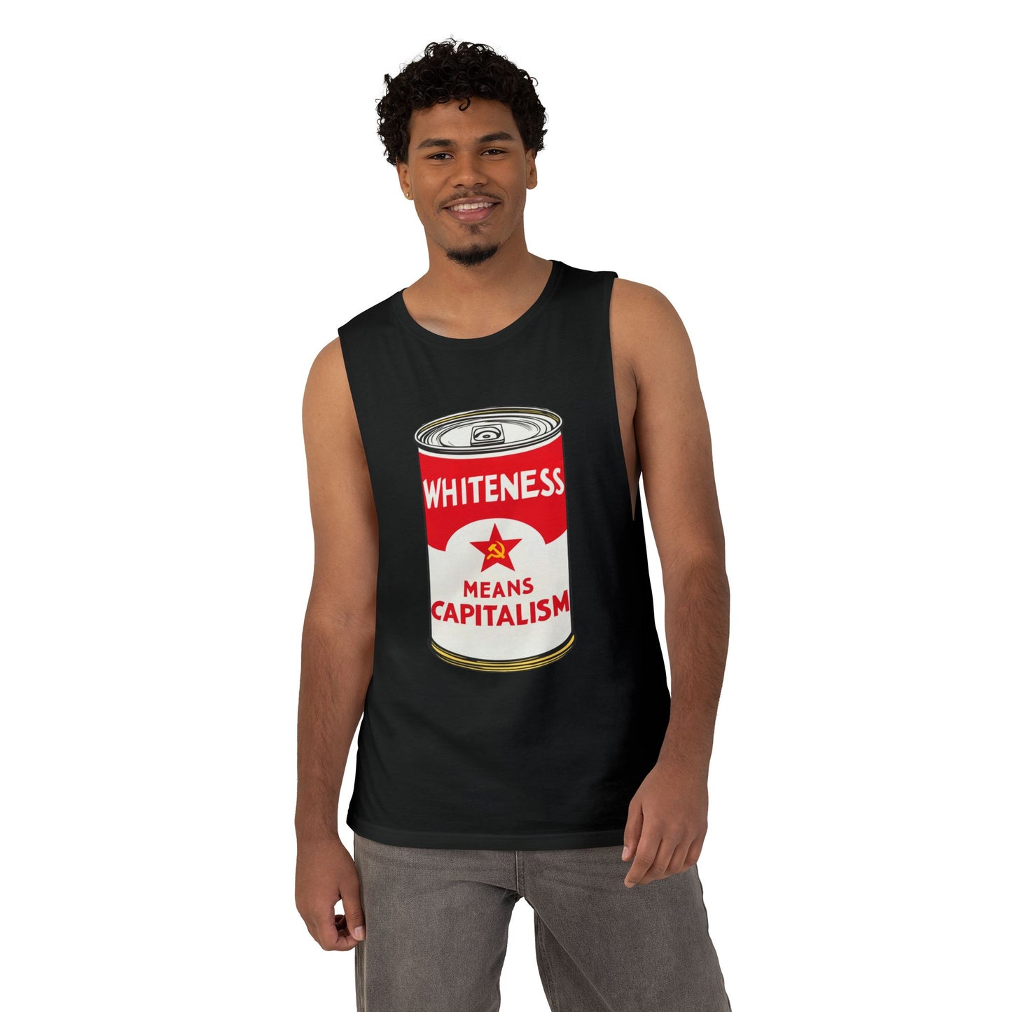 Whiteness Means Capitalism Soup Can Tank Top