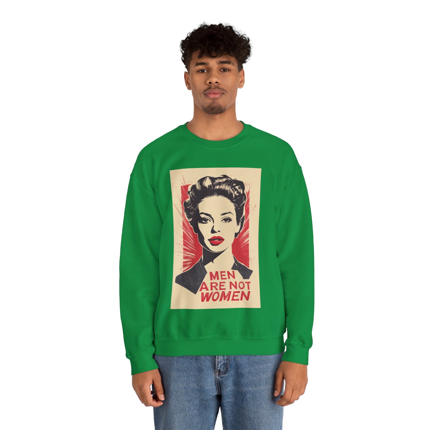 Men Are Not Women Unisex Heavy Blend™ Crewneck Sweatshirt