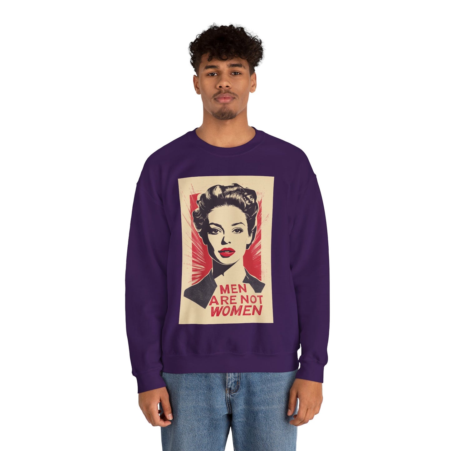Men Are Not Women Unisex Heavy Blend™ Crewneck Sweatshirt