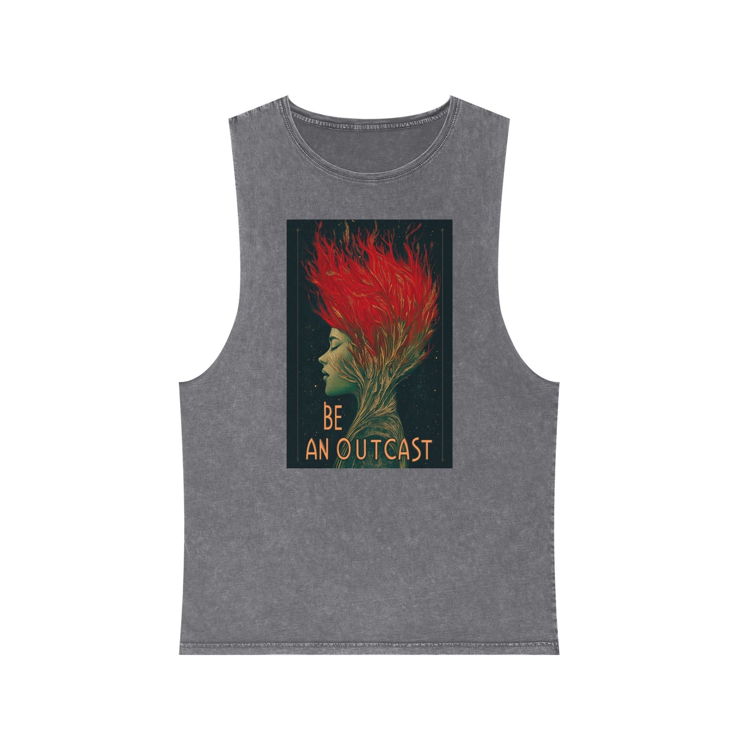Be An Outcast Unisex Stonewash Tank Top