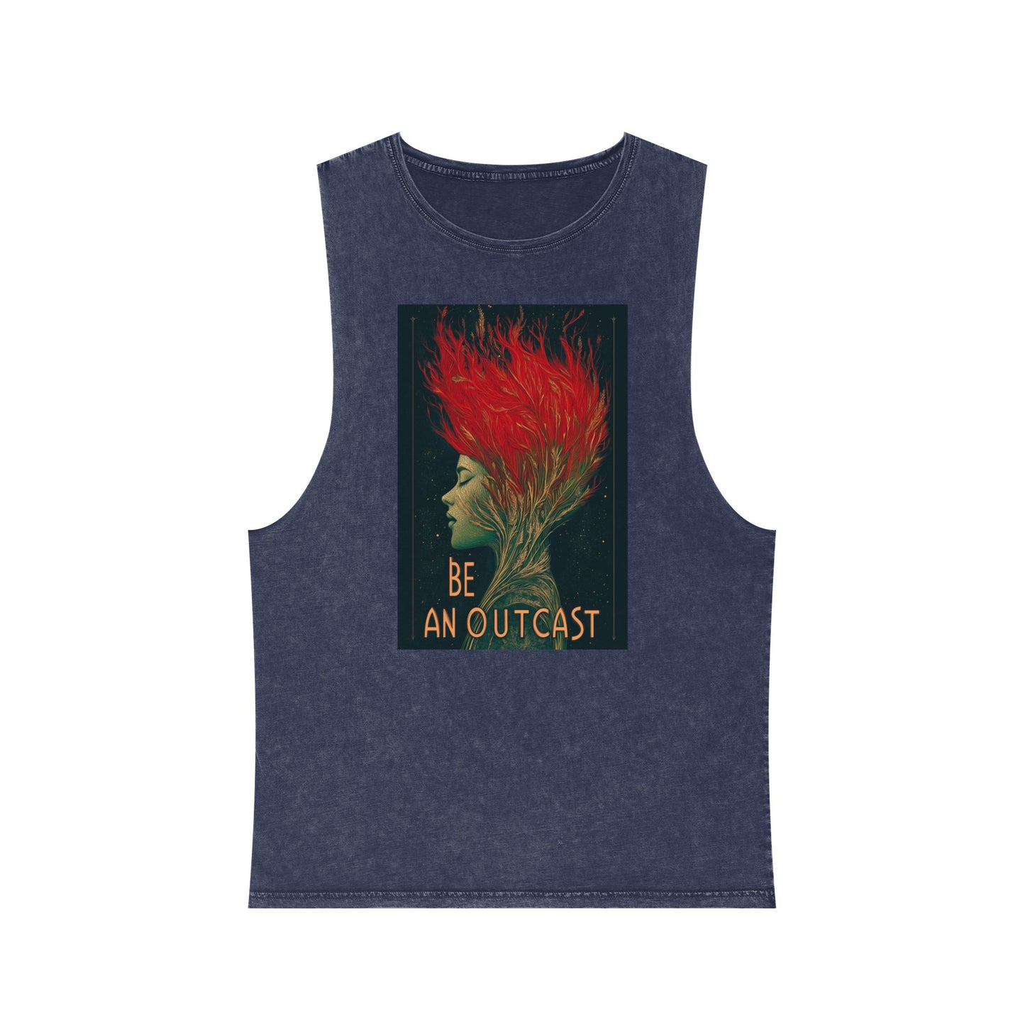 Be An Outcast Unisex Stonewash Tank Top