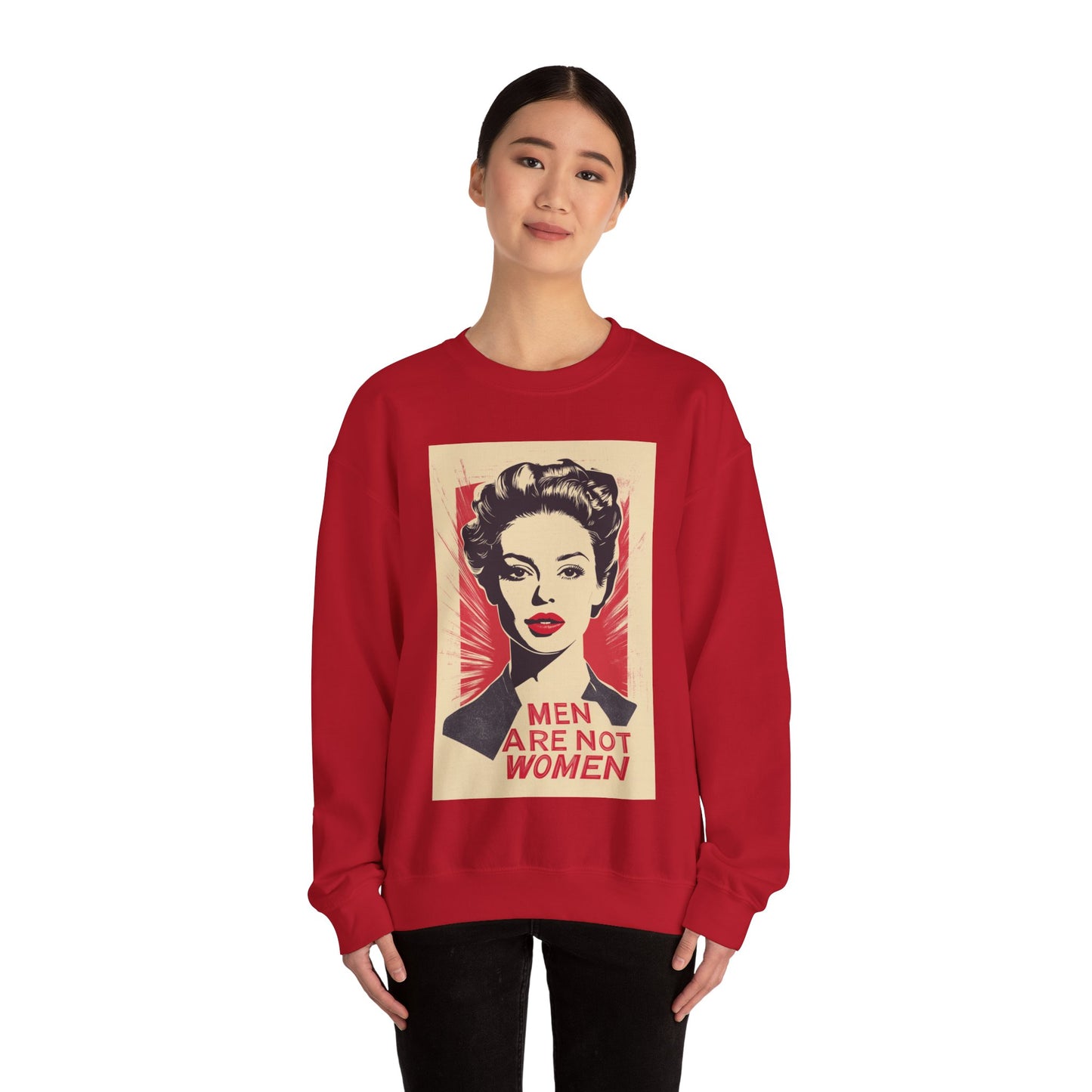 Men Are Not Women Unisex Heavy Blend™ Crewneck Sweatshirt
