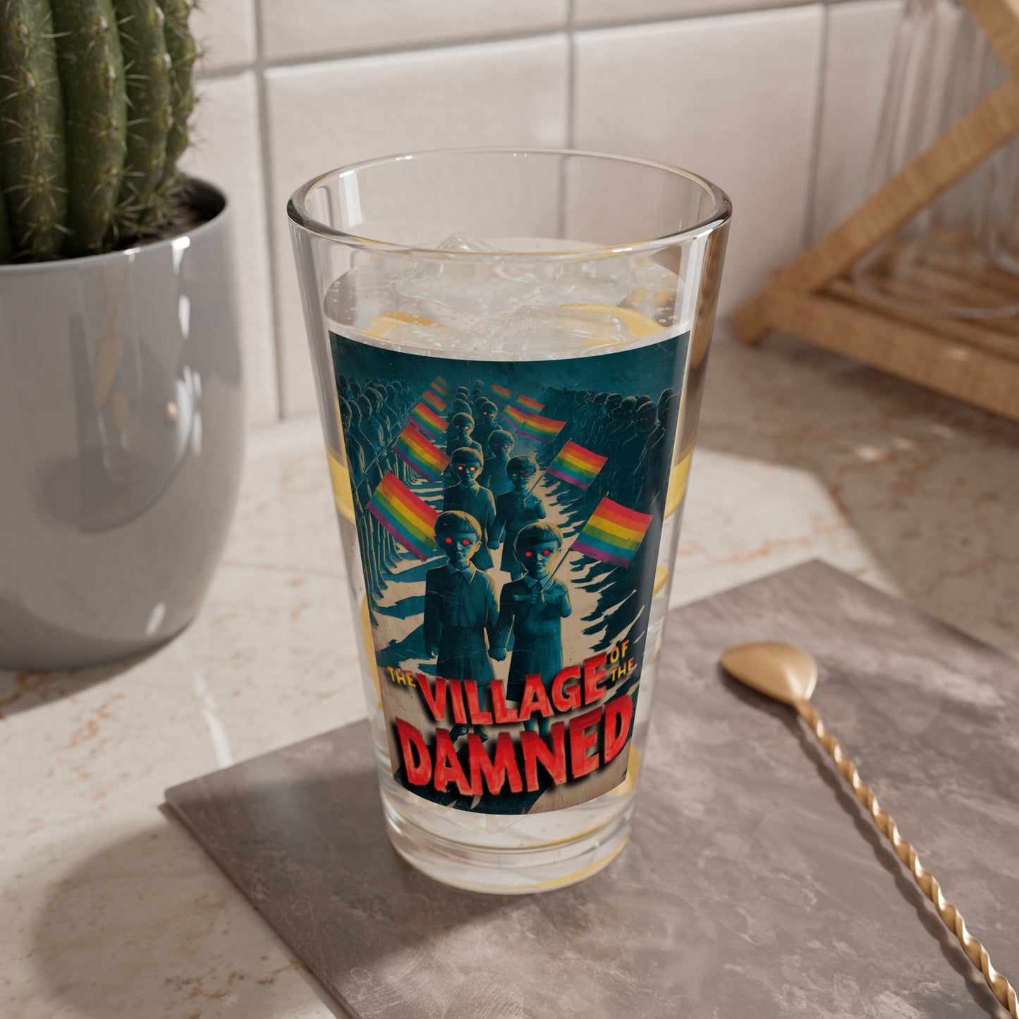LIMITED EDITION HALLOWEEN 2025: Village Of The Damned Movie Poster Pint Glass
