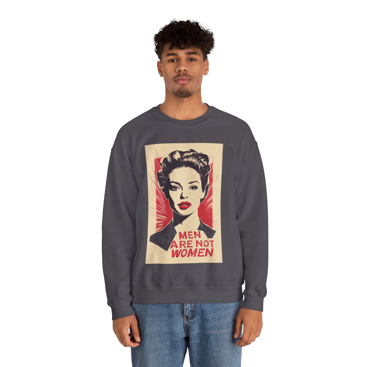 Men Are Not Women Unisex Heavy Blend™ Crewneck Sweatshirt