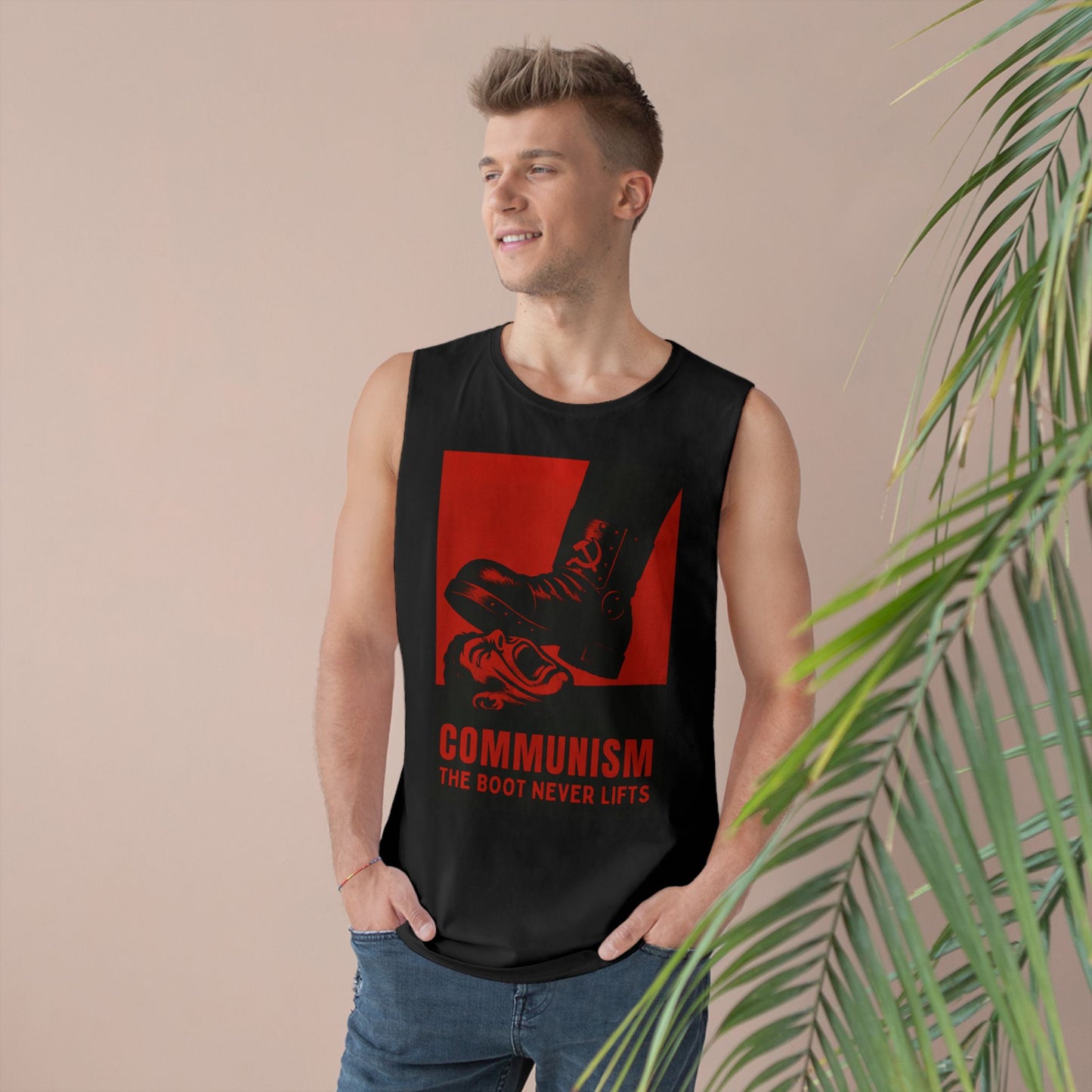 LIMITED EDITION HALLOWEEN 2025: Communism, The Boot Never Lifts Movie Tank Top
