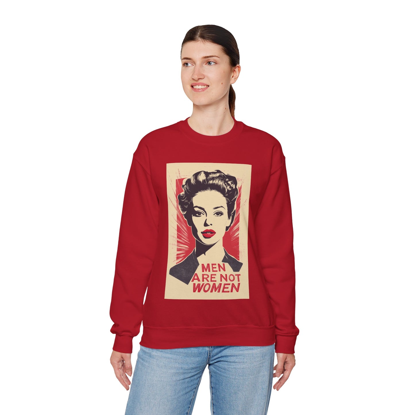 Men Are Not Women Unisex Heavy Blend™ Crewneck Sweatshirt