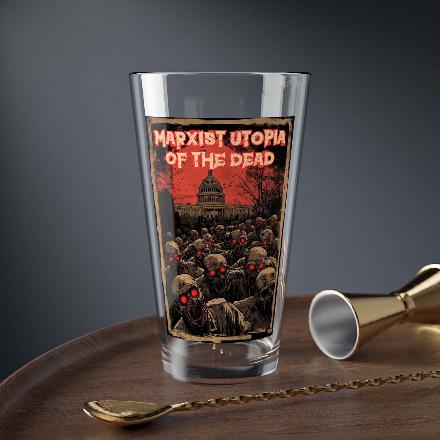 LIMITED EDITION HALLOWEEN 2025: Marxist Utopia of the Dead Movie Pint Glass