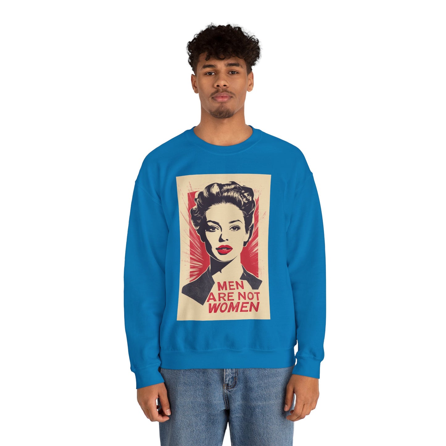 Men Are Not Women Unisex Heavy Blend™ Crewneck Sweatshirt