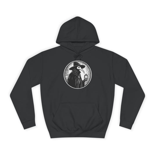 Decode The Left Plague Doctor Unisex College Hoodie