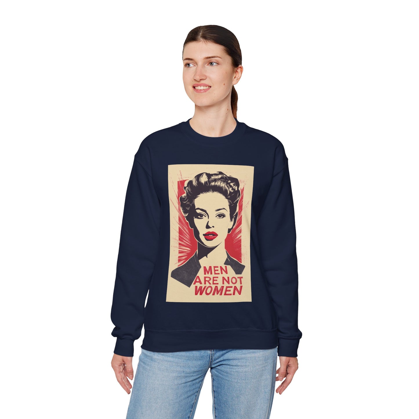 Men Are Not Women Unisex Heavy Blend™ Crewneck Sweatshirt