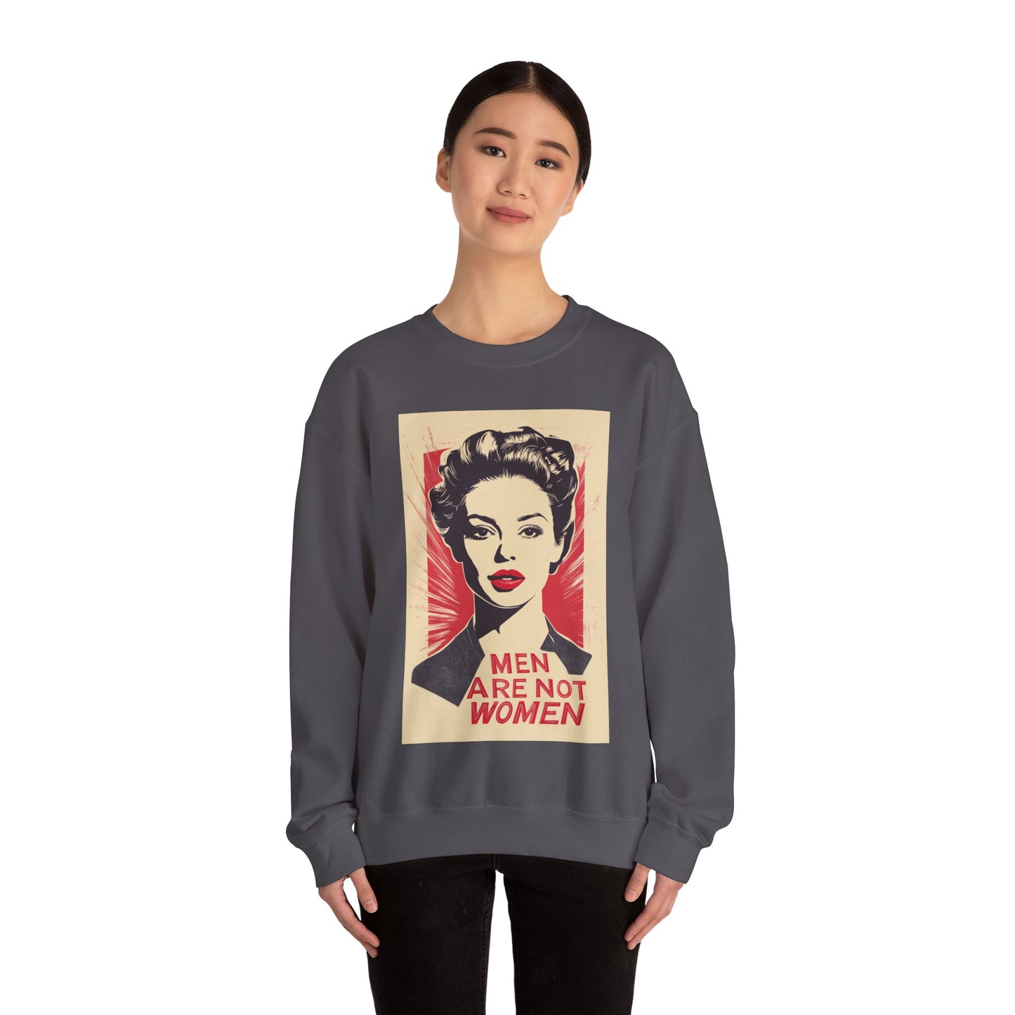 Men Are Not Women Unisex Heavy Blend™ Crewneck Sweatshirt
