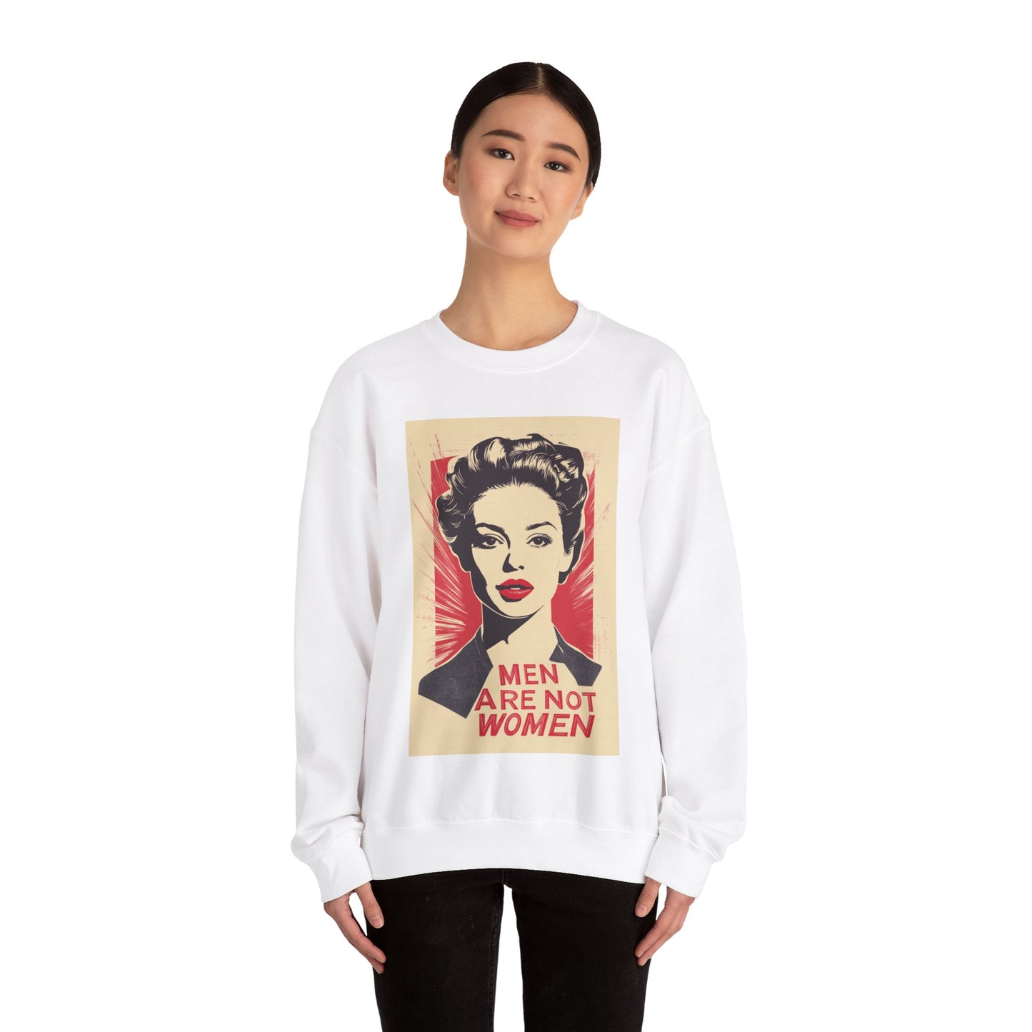 Men Are Not Women Unisex Heavy Blend™ Crewneck Sweatshirt