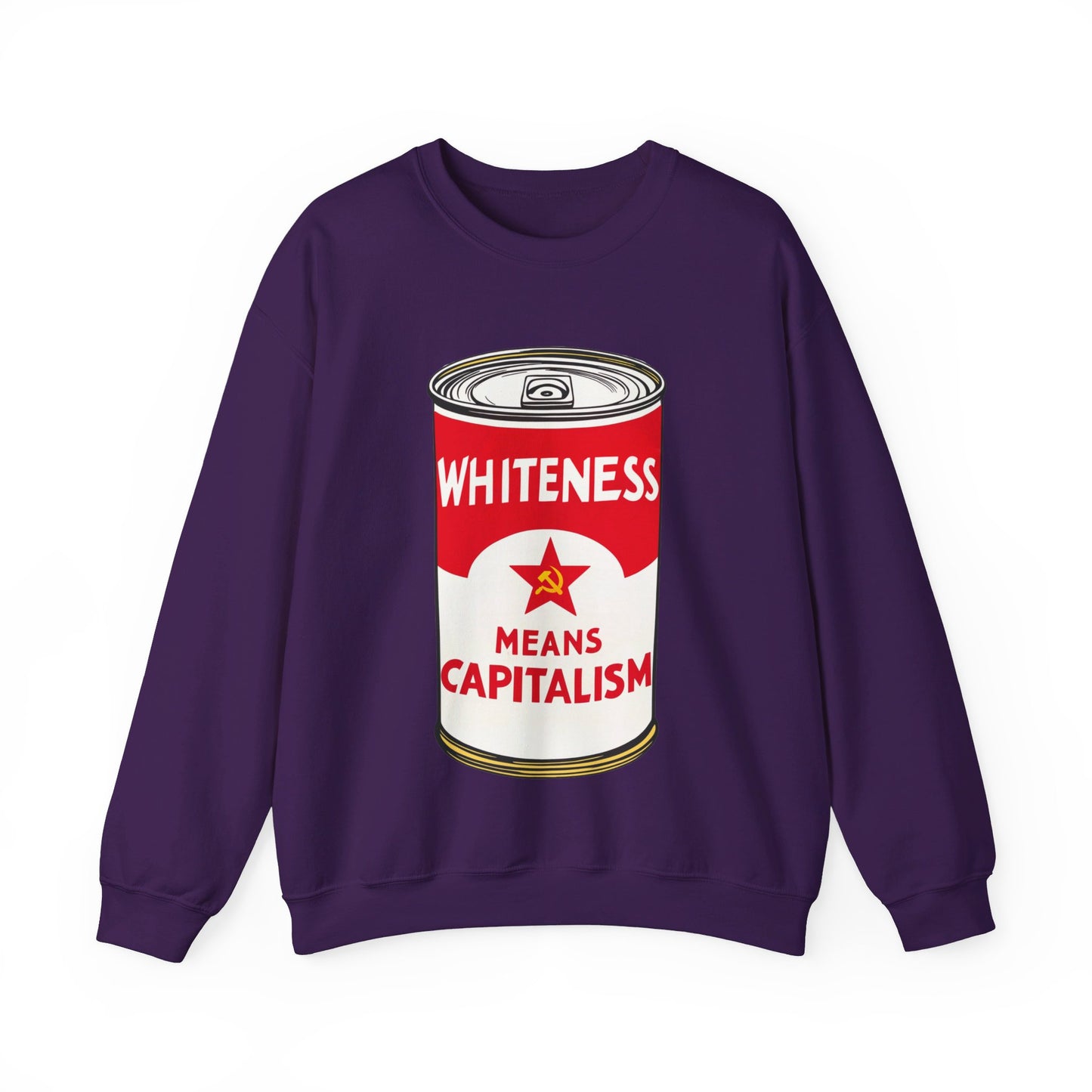 Whiteness Means Capitalism Soup Can Unisex Heavy Blend™ Crewneck Sweatshirt
