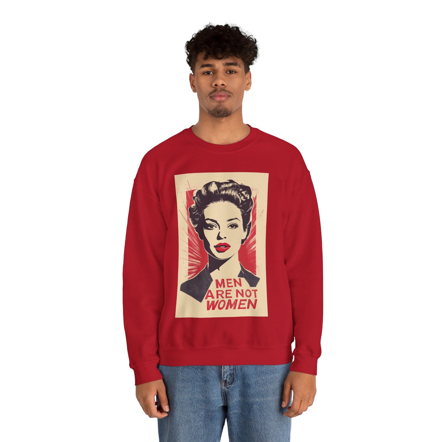 Men Are Not Women Unisex Heavy Blend™ Crewneck Sweatshirt