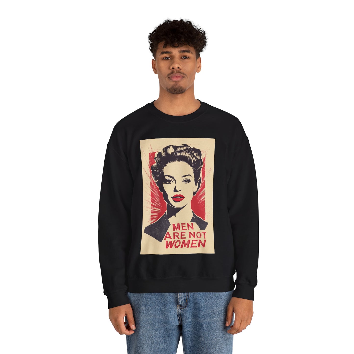 Men Are Not Women Unisex Heavy Blend™ Crewneck Sweatshirt