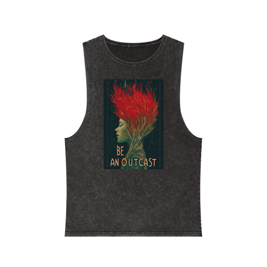 Be An Outcast Unisex Stonewash Tank Top