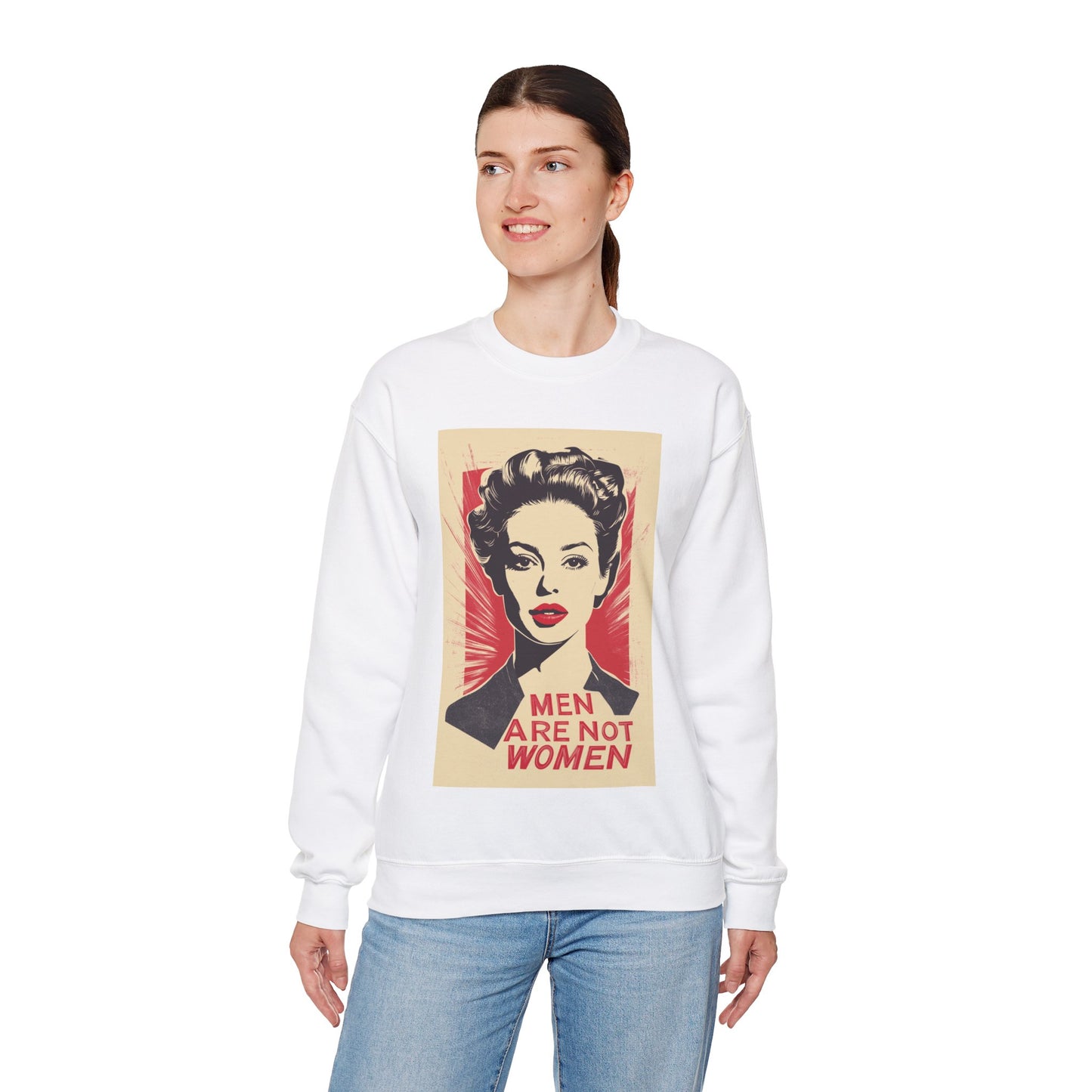 Men Are Not Women Unisex Heavy Blend™ Crewneck Sweatshirt
