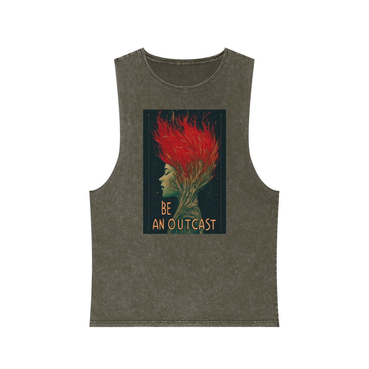 Be An Outcast Unisex Stonewash Tank Top