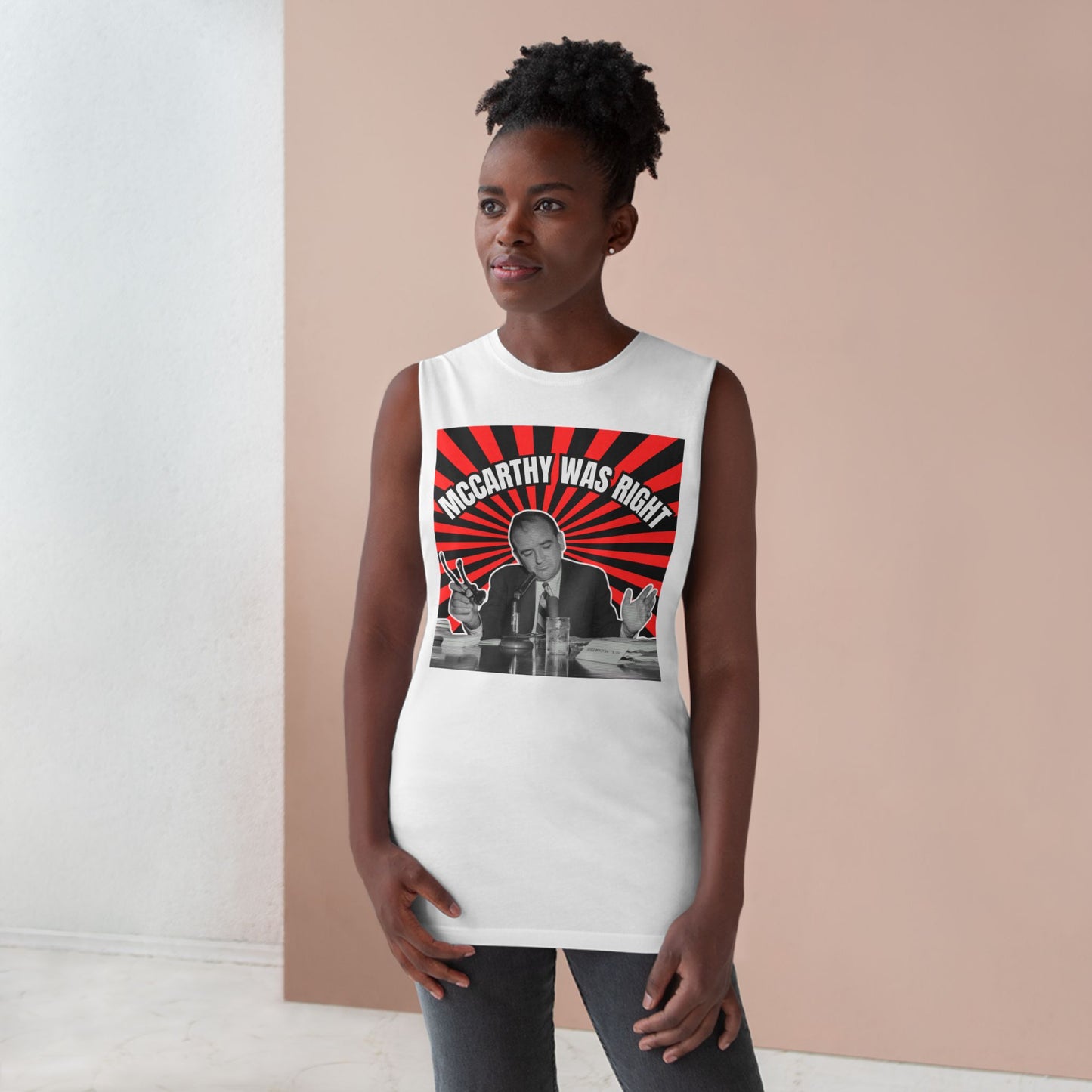 McCarthy Was Right Design 1 Unisex Barnard Tank