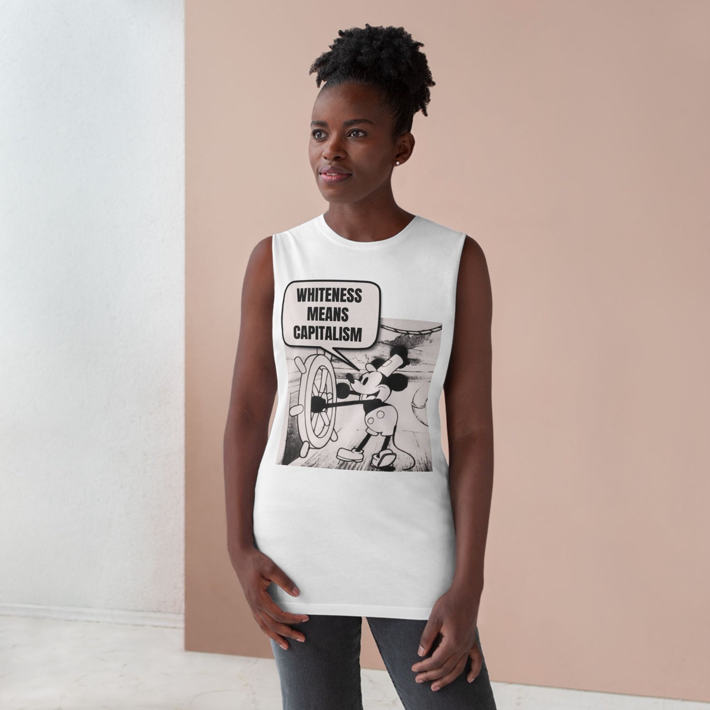 Mickey Says Whiteness Means Capitalism Tank Top