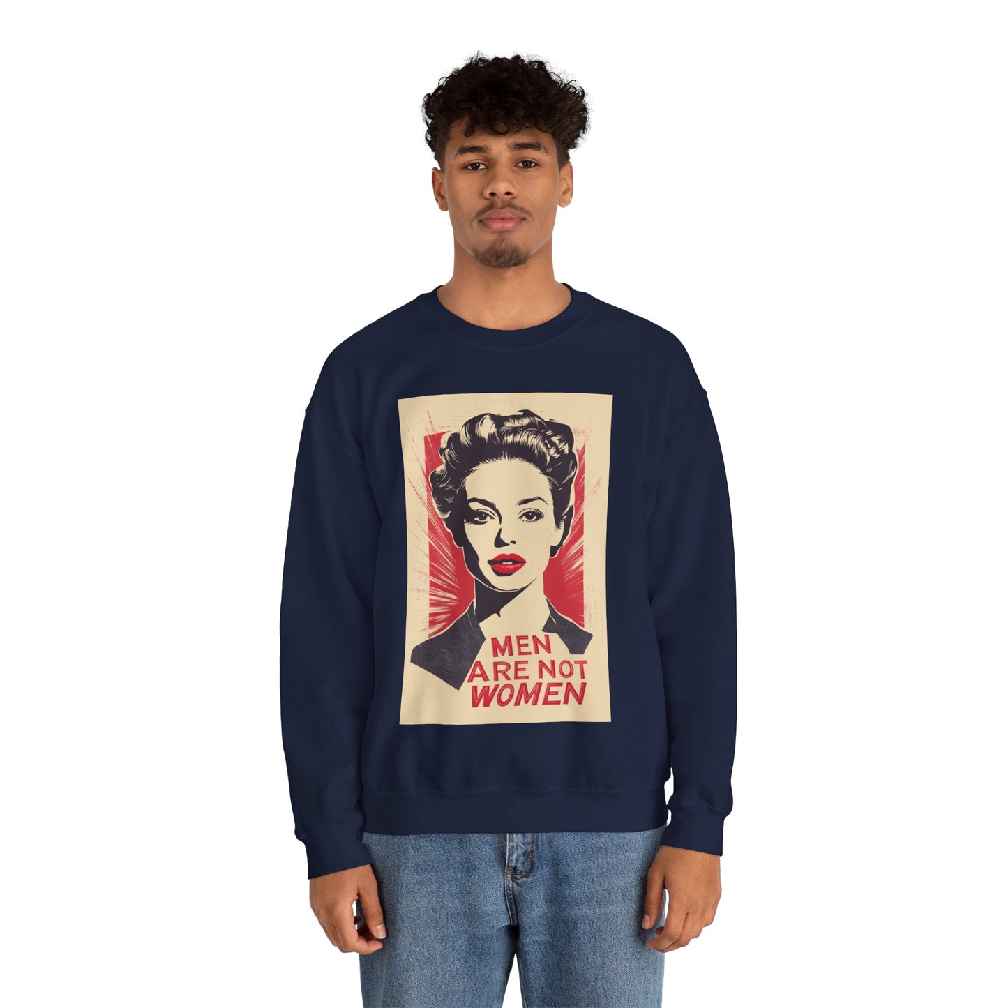 Men Are Not Women Unisex Heavy Blend™ Crewneck Sweatshirt