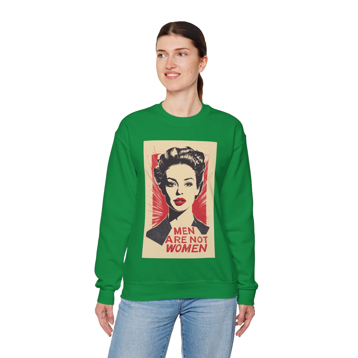 Men Are Not Women Unisex Heavy Blend™ Crewneck Sweatshirt