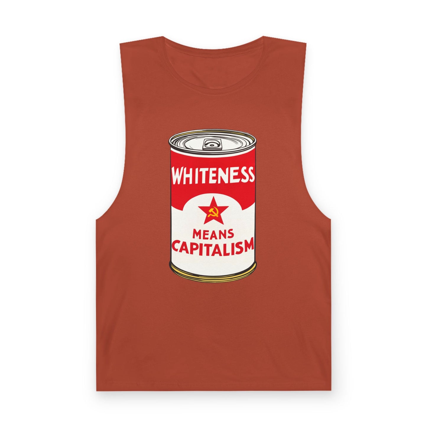 Whiteness Means Capitalism Soup Can Tank Top